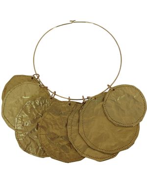 Romer Millinery Metallic Coin Disc Choker - Green