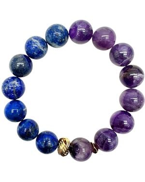 Farra Amethyst And Lapis Chunky Bracelet - Blue