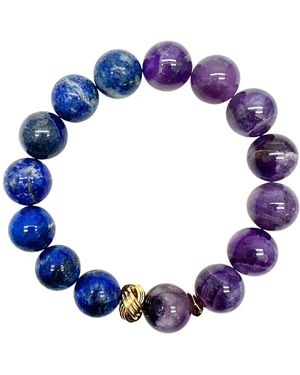 Farra Amethyst And Lapis Chunky Bracelet - Blue