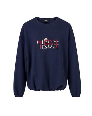 ELOI Thornton Balloon Fit Top - Blue