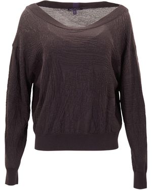 lords of harlech Crissy Brownie Cropped Merino Jumper - Grey