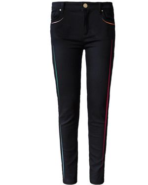 My Pair Of Jeans Neon Embroidered Slim Jeans - Black