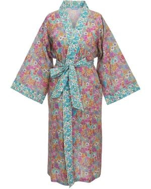 Lime Tree Design Long Kimono Robe Lime Ciara - Pink