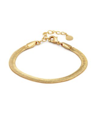 Crystals and Co Thick Herringbone Bracelet - Metallic