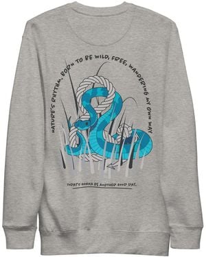 Anchor and Crew Heather Snake Another Good Day Cotton Blend Sweatshirt - Grey