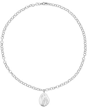 Ora Pearls Aelia Large Baroque Pearl Necklace - Metallic