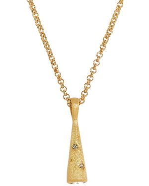Claire Hill Designs Sparkly Comet Charm Necklace - Metallic