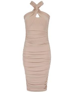 Celestine & Mae Neutrals Citrine Midi Dress - Natural