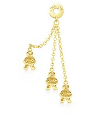 Unaloe Plated Boy Charm Chain Earrings – Designer Statement Jewellery For - Metallic