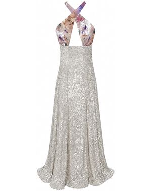 Delayne Dixon Neutrals The Iced Orchid Gown - Grey