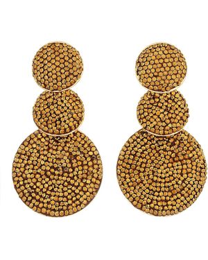 Crystals and Co Aurum Crystal Three Drop Earrings - Natural