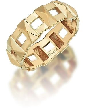 C|Nd|N by Candan Balto Artdeco Pyramid Ring - Metallic