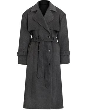 OW Collection Matilda Wool Long Coat - Black