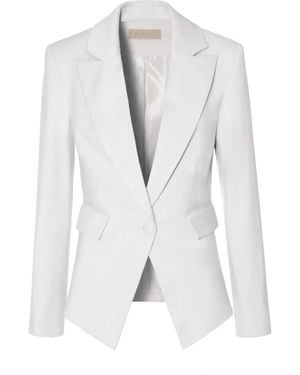 AGGI by HALEWSKI Angela Aesthetic Single Breasted Feminine Blazer - White