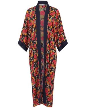 Henelle Night Bloom Kimono - Red