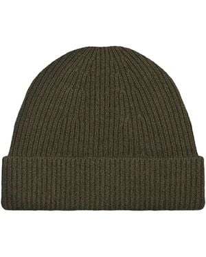 Paul James Knitwear Lightweight Merino Cashmere Beaulinee Beanie - Green