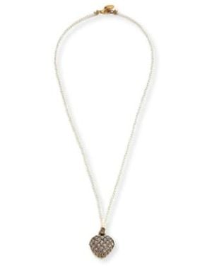 Adriana Pappas Designs Vintage Heart Necklace - Metallic