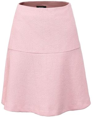 Smart and Joy Flounce Panel Skirt - Pink