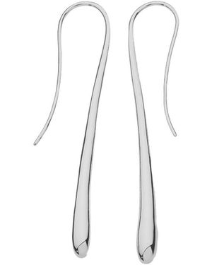 Lucy Quartermaine Long Solid Drop Earrings - White