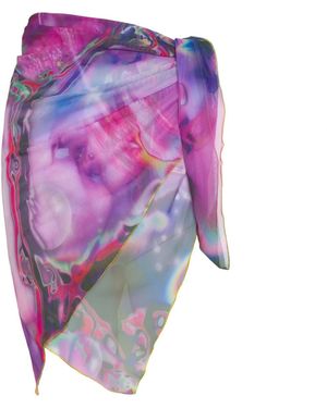 Paloma Lira Three Way Punk Kiss Beach Wrap - Purple