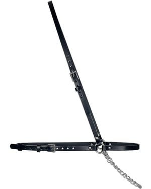 Haute Cuir Thin Chain Leather Harness - White