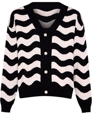 INGMARSON Waves Cardigan Wool & Cashmere - Black