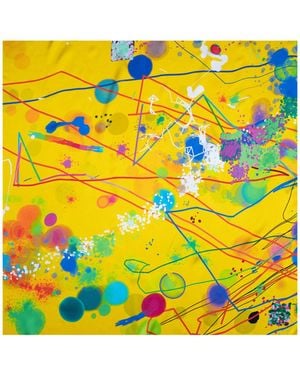 Lilia Munn Mulberry Silk Scarf– - Yellow