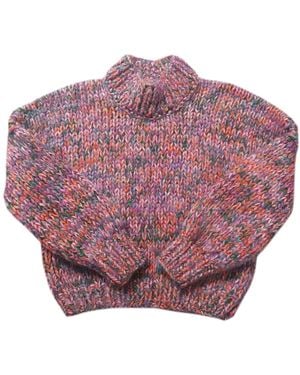 Essien & Emre Volatica Wool Mohair Hand Knit Jumper - Red