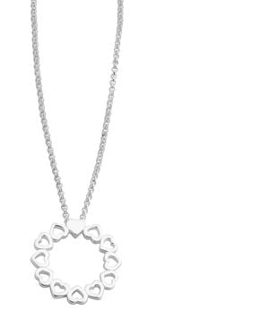 FV Jewellery Love Goes Round Circle Necklace - Metallic