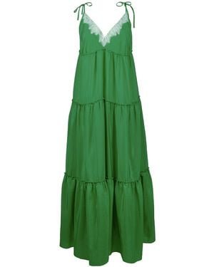 Sasha La Mer Lulu Silk Dress, Color Emerald - Green