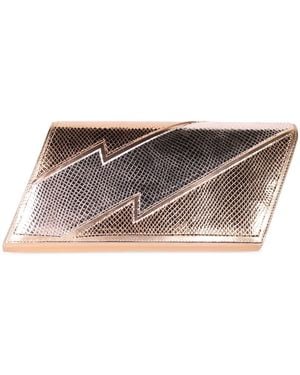 Terry De Havilland Mia Clutch Bag Metallic Platino