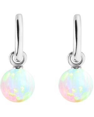 Ora Pearls Aetia Sea Opal Hoop Earrings - Blue