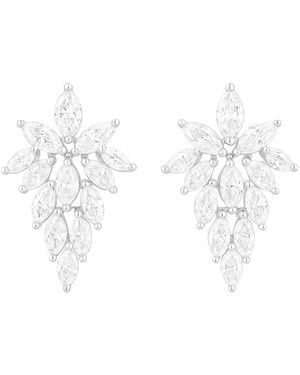 Maison De Gala Elara Marquise Cluster Earrings - White