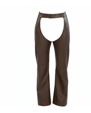 Belletage Swimwear Calabasas Function Chaps - Brown