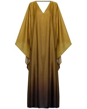Belyed Handcraft Isra – Dressing Gown Gradient Kaftan By Belyed - Metallic