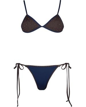 Anemoia Onyx- Studded Bikini - Blue