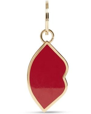 Lulu Guinness Lulu Enamel Lips Keyring - Red