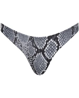Playaluxe Santorini Seamless Cheeky Bikini Bottom Snake - Blue