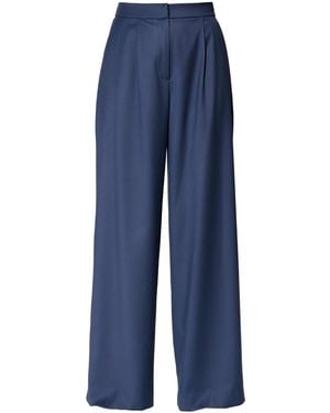 AGGI by HALEWSKI Ophelie Moonlight Wide Suit Trousers - Blue