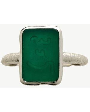 Claire Hill Designs Know Your Worth Chalcedony Ring - Green