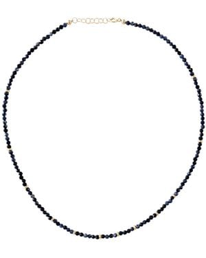 Herself Collections 14K Starry Sapphire Necklace - Metallic