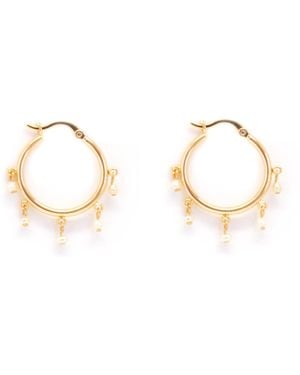 Salty Cali Malibu Mini Hoops Salty Shells - Metallic