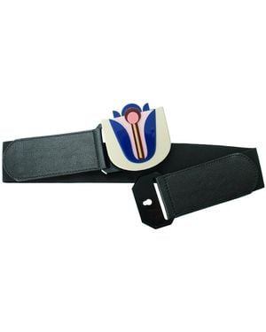 Gissa Bicalho Handmade Acrylic Belt Nimphea Marine - Black