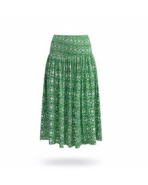 Mary Marshmallow Long Everyday Skirt - Green