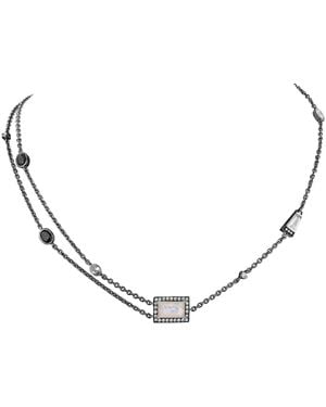 SALLY SKOUFIS Polarity Necklace With Natural Diamond & Moonstone - Metallic