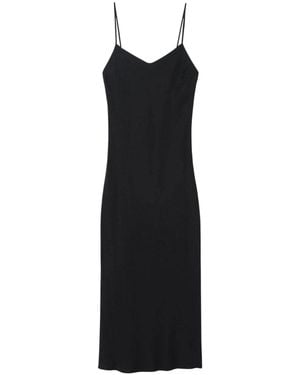 Dāl the Label Cupro Bias Slip Dress - Black