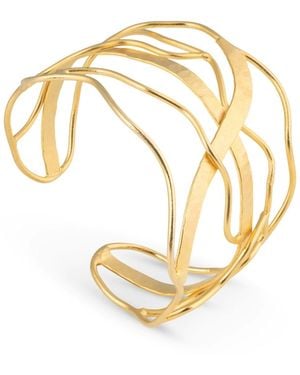 Meraki by Rashmi Bajaj Liquid Plated Cuff Bracelet - Metallic