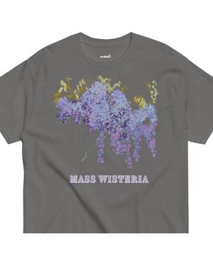 Assel Mass Wisteria. Charcoal Organic Cotton T-Shirt - Gray