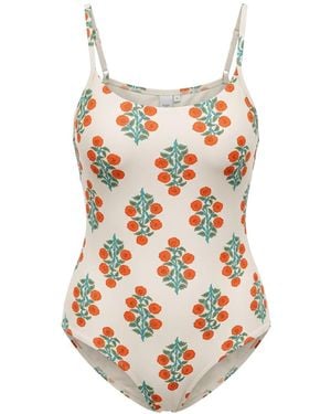 Lime Ricki Swimwear Tillie Tank One-Piece - White