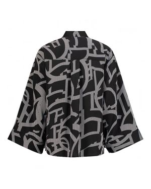 Belyed Handcraft Kimiya – Silk Crepe Shirt & Trousers Set By Belyed - Black